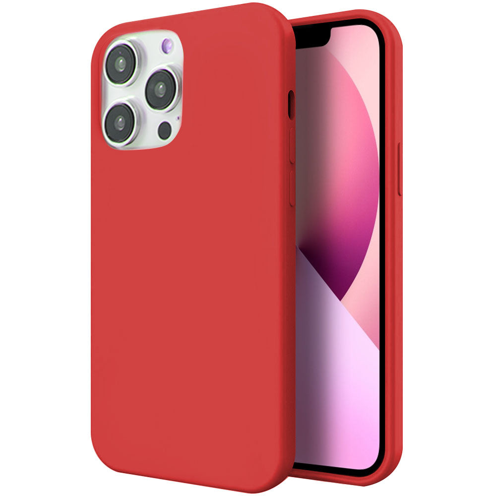 For Apple iPhone 14 /Plus Pro Max Liquid Silicone Hybrid Gel Soft Rubber with Microfiber Lining Shockproof Flexible TPU Anti-Drop Phone Case Cover