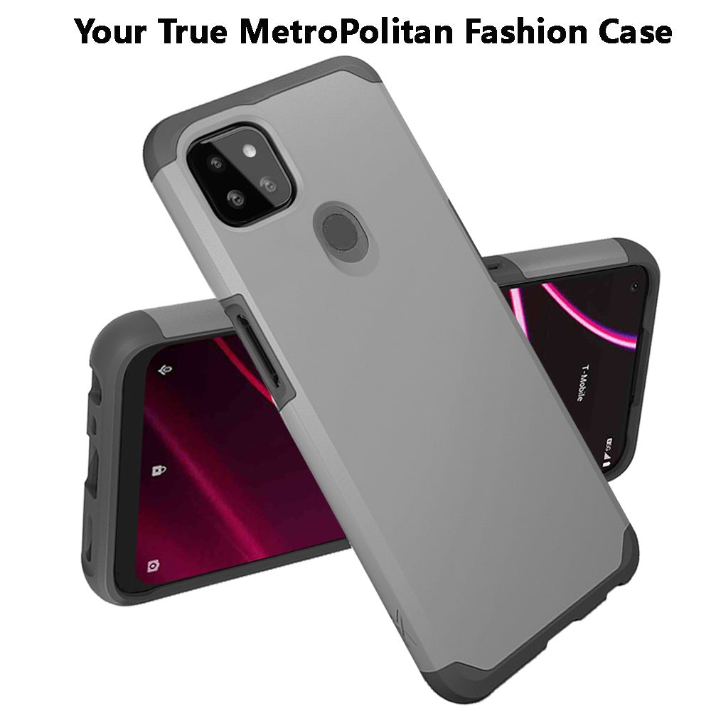 For TCL 20 XE Ultra Slim Corner Protection Shock Absorption Hybrid Dual Layer Hard PC + TPU Rubber Armor Defender Phone Case Cover