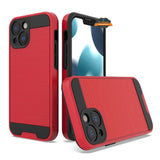 For Apple iPhone 13 /Pro /Mini Slim Rugged TPU + Hard PC Brushed Metal Texture Hybrid Dual Layer Defender Armor Shockproof  Phone Case Cover