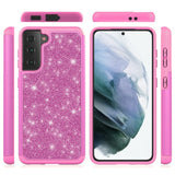 For Apple iPhone 13 Mini (5.4") Glitter Sparkle Bling Shinny Hybrid Slim Rhinestone 2 in 1 Hard PC & Soft TPU Rugged Protective  Phone Case Cover