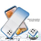 For Samsung Galaxy A42 5G Dual Layer Hybrid Clear Gradient Two Tone Transparent Shockproof Rubber TPU + Hard Protective Frame  Phone Case Cover