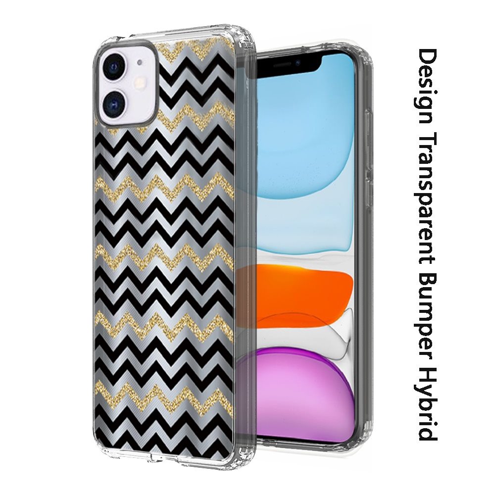 For Apple iPhone 13 Mini (5.4") Fashion Hybrid Design Image Transparent Rubber TPU Protector Thin Shell Back PC Armor Phone Case Cover