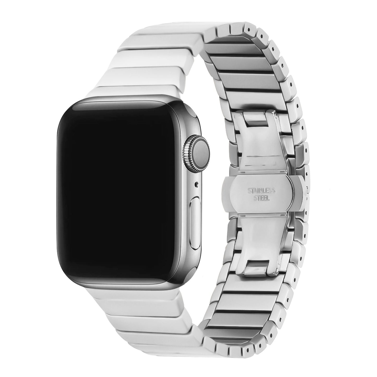 For Apple Watch Size 42/44/45mm Stainless Steal Replacement Watch Band Strap Bracelet Wristbands Buckle for iWatch Series 8/SE2/7/SE/6/5/4/3/2/1 Phone Case Cover