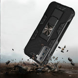 For Apple iPhone 12 Pro Max (6.7") Hybrid Magnetic Slide Ring Stand fit Car Mount Grip Holder Heavy Duty Rugged Military Grade  Phone Case Cover