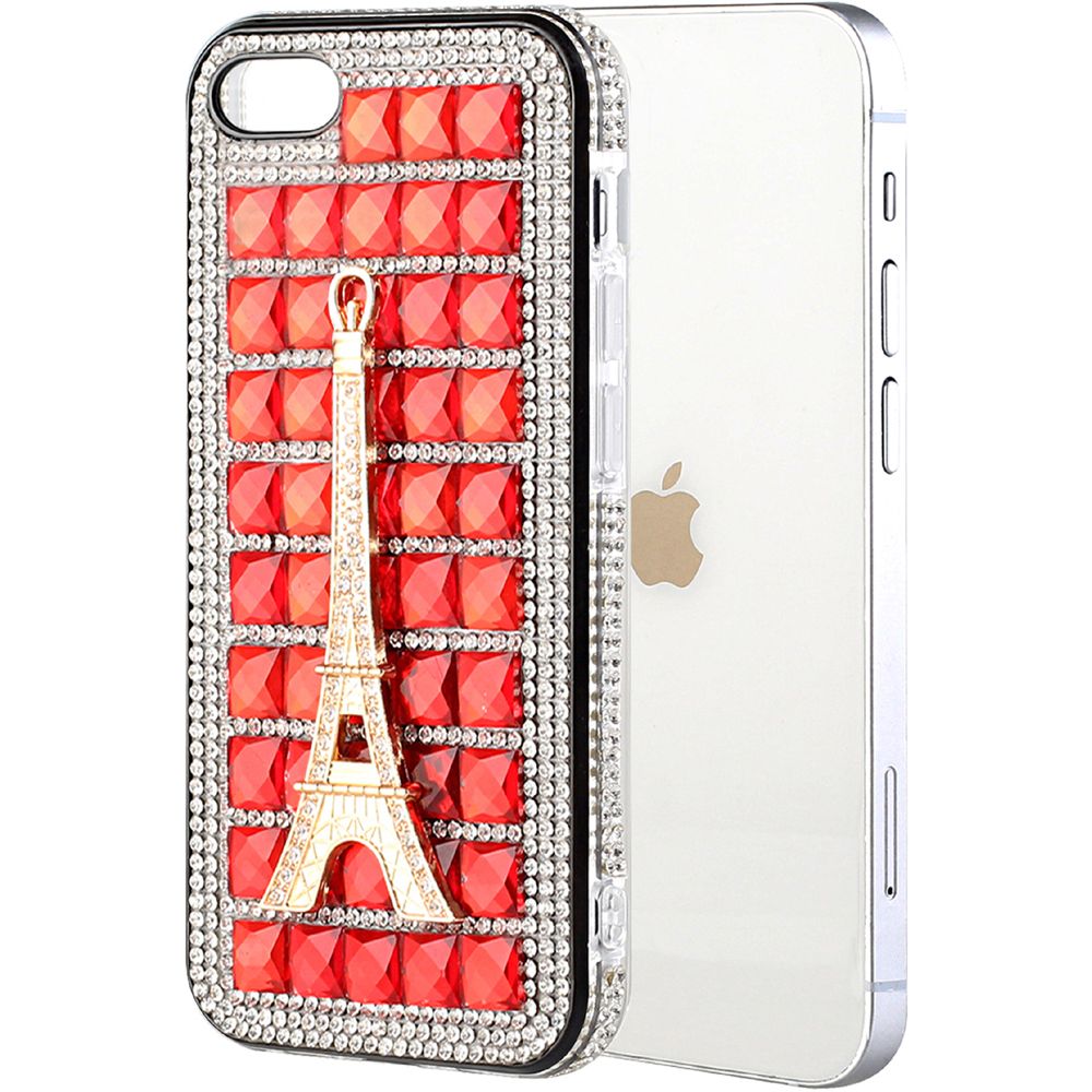 For Apple iPhone SE 2022 /SE 2020/8/7 Fashion Luxury 3D Bling Diamonds Rhinestone Jeweled Ornament Crystal Hybrid Hard Phone Case Cover