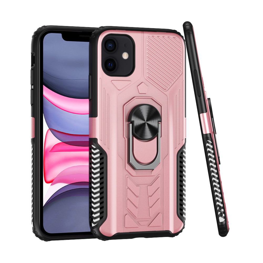 For Apple iPhone 13 /Pro Max Military Grade Hybrid Heavy Duty 2 in 1 Protective Hard PC and Soft Silicone with Ring Stand Holder Phone Case Cover