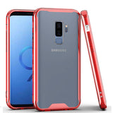 For Samsung Galaxy S9 /S9 Plus Colored Shockproof Transparent Hard PC + Rubber TPU Hybrid Bumper Shell Slim Fit Skin Protective  Phone Case Cover