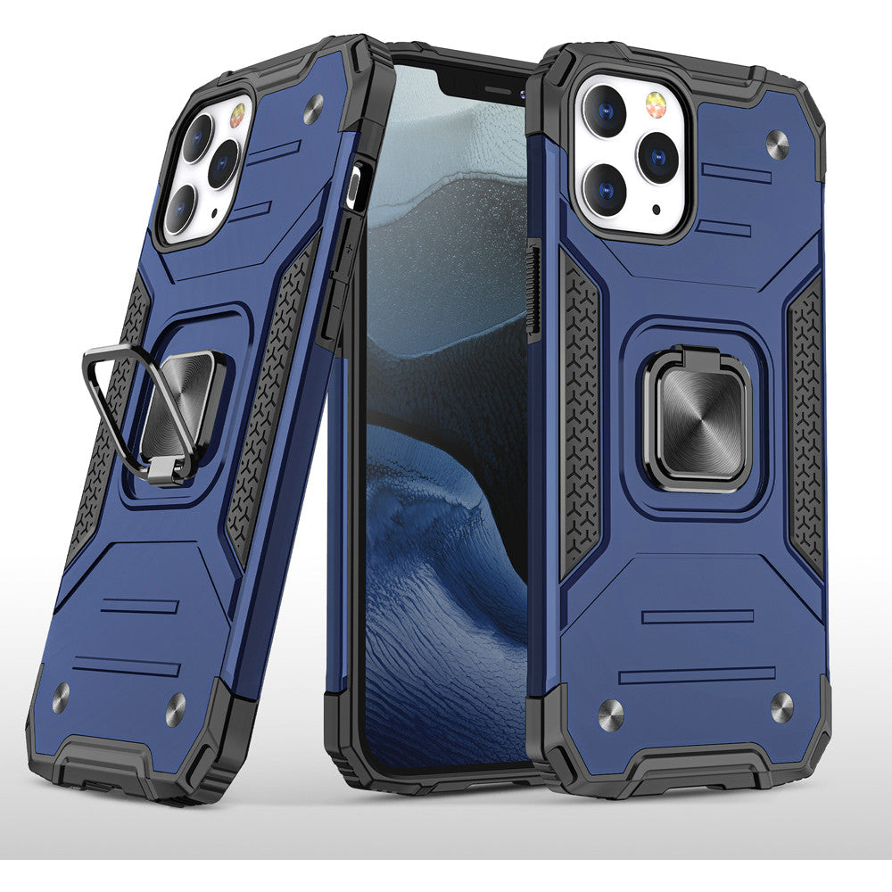 For Samsung Galaxy Z Fold 4 Armor Hybrid with Ring Holder Kickstand Shockproof TPU Heavy-Duty Rugged Dual Layer Phone Case Cover