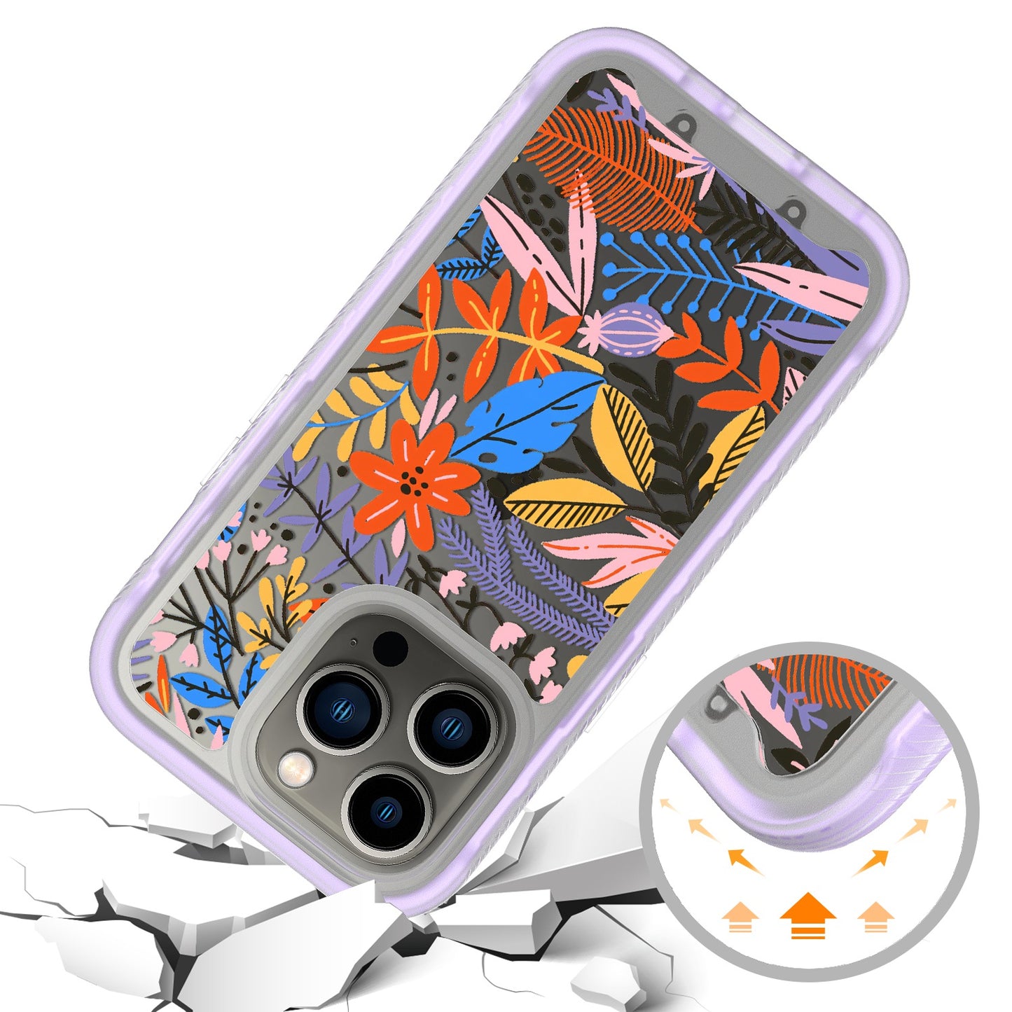 For Apple iPhone 14 Plus (6.7") Stylish Design 2in1 Hybrid Armor Hard Rubber Shockproof Front Frame Bumper Phone Case Cover