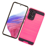For Samsung Galaxy A33 5G Brushed Texture Slim Hybrid Shockproof Dual Layer Hard PC & TPU Armor Rugged Protective  Phone Case Cover