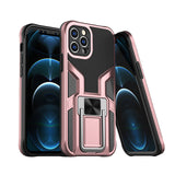 For Apple iPhone 12 Pro Max (6.7") Shockproof [Military-Grade] with Metal Magnetic Kickstand, Hybrid Rugged TPU Heavy Duty  Phone Case Cover