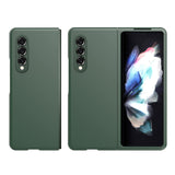 For Samsung Galaxy Z Fold 3 5G Ultra Slim Flip Snap On Hybrid Shockproof Hard PC + TPU Matte Finish Back Protector Midnight Green Phone Case Cover