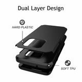 For Apple iPhone 13 /Pro Max Armor Dual Layer 2 in 1 Rubberized Hard Shell Shockproof TPU Silicone Hybrid Protection Ultra Slim  Phone Case Cover