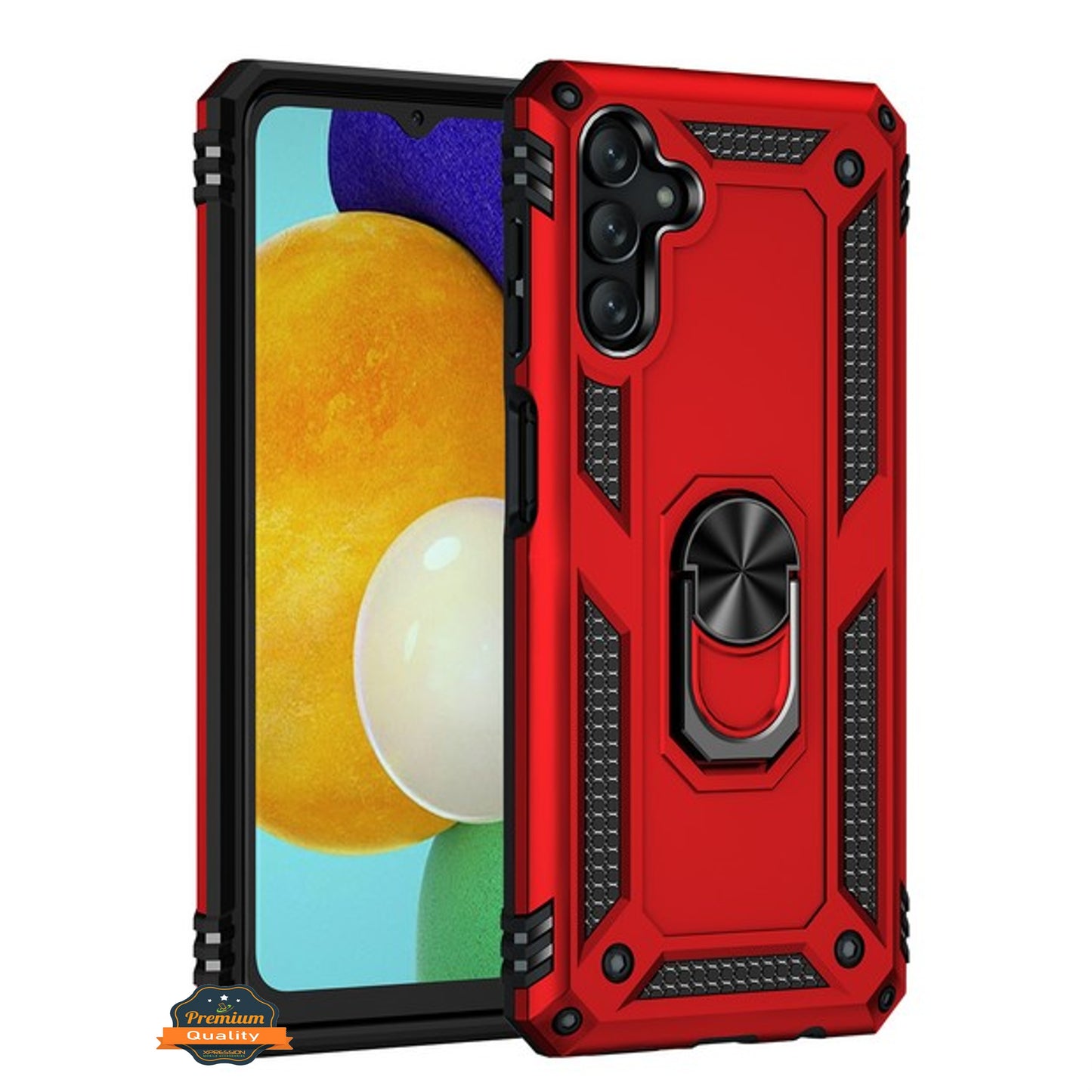 For Samsung S21 Plus Shockproof Tuff Hybrid Dual Layer PC + TPU with 360° Ring Stand Metal Kickstand Heavy Duty Armor Phone Case Cover