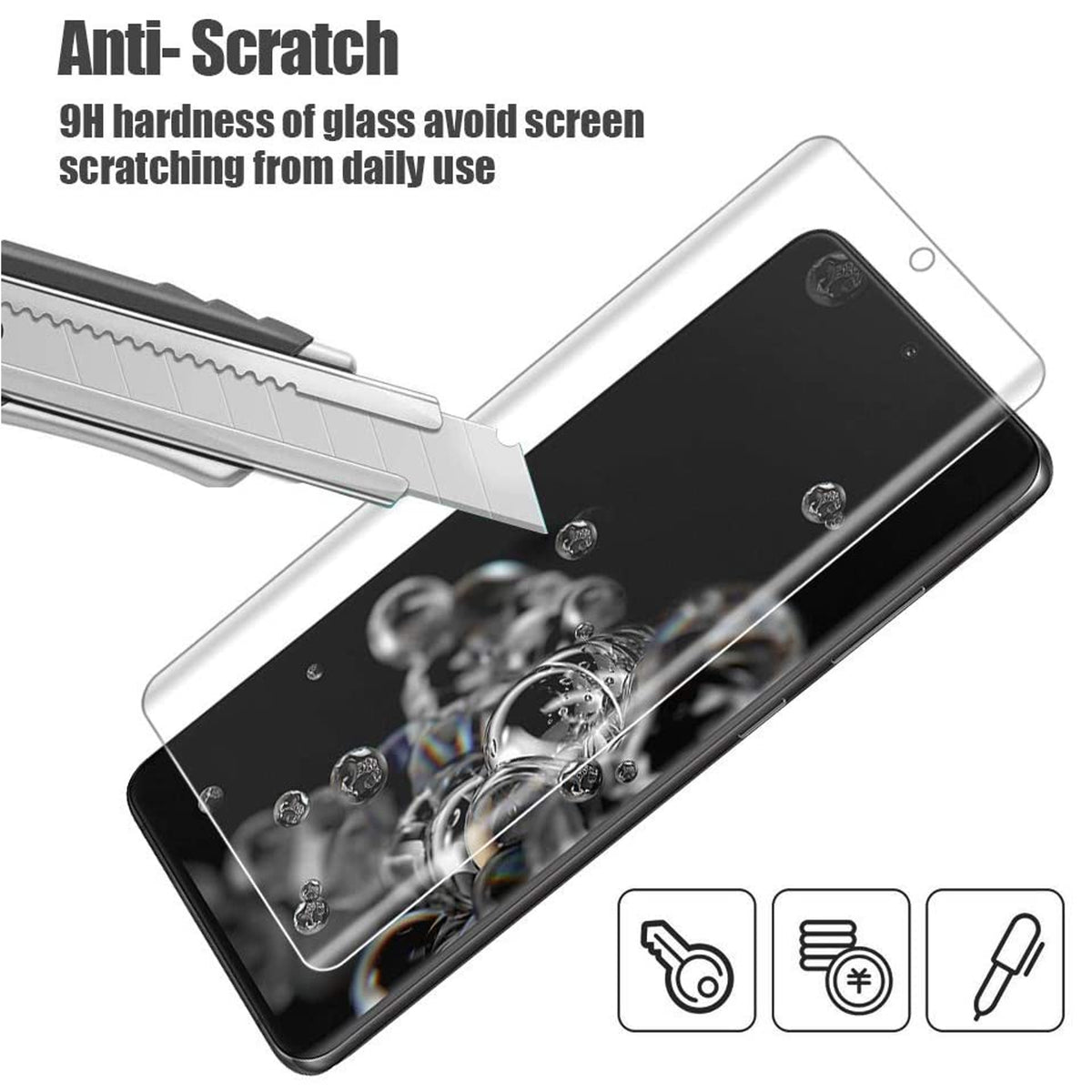 For Apple iPhone 14 (6.1") Screen Protector Full Glue High Grade Alumina Tempered Glass Transparent Curved Screen Full Coverage Clear Screen Protector