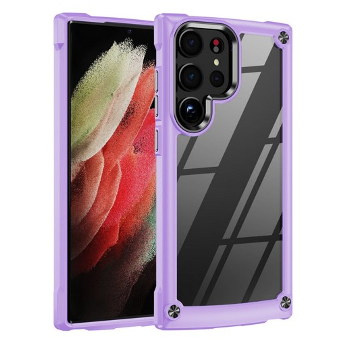 For Samsung Galaxy S23 /Plus /Ultra Heavy Duty Hybrid Clear back Shield Hard PC + TPU Bumper Edge Frame Shockproof Protective Phone Case Cover