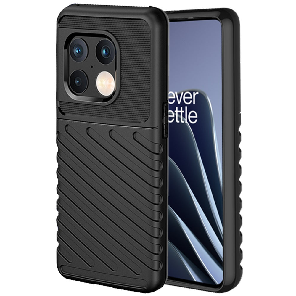 For OnePlus 10 Pro 5G Rugged Hybrid Hard PC Soft Silicone Gel TPU Bumper Texture Shockproof Anti Slip Protective Stylish Phone Case Cover