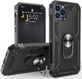 For Samsung Galaxy A32 5G Shockproof Hybrid Dual Layer PC + TPU with Ring Stand Metal Kickstand Heavy Duty Armor Shell  Phone Case Cover