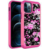 For Apple iPhone 13 Pro (6.1") Beautiful Design Tuff Hybrid Heavy Duty Sturdy Shockproof Full Body Soft TPU Hard Protective  Phone Case Cover