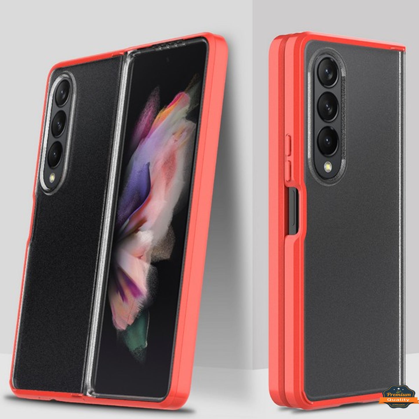 For Samsung Galaxy Z Fold 4 5G Transparent Full Body with Built-in Screen Protector Hard PC Ultra-Thin Shockproof Protective Phone Case Cover