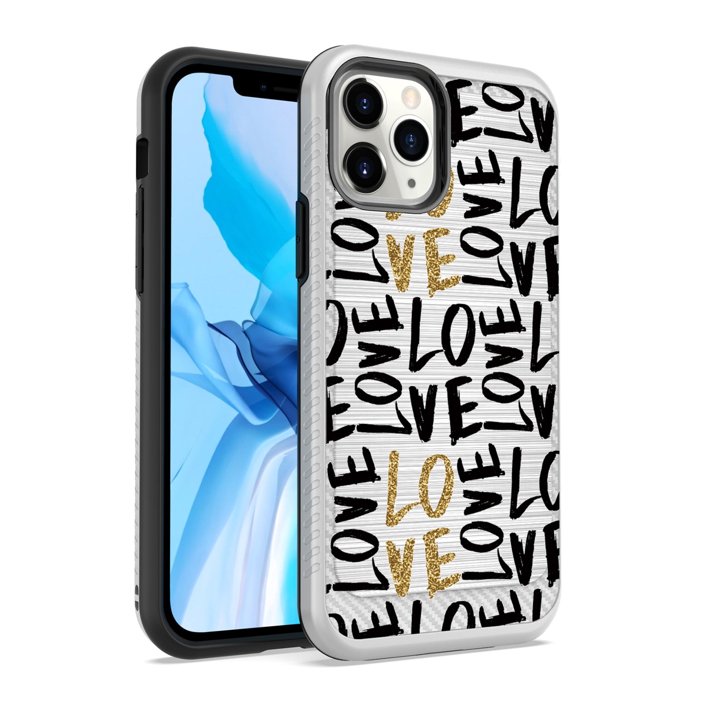 For Apple iPhone 13 (6.1") Cute Design Printed Pattern Fashion Brushed Texture Shockproof Dual Layer Hybrid Slim Protective Had PC + TPU Rubber Phone Case Cover