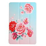 Case for Samsung Galaxy Tab S6 Lite 10.4" Design Lightweight Trifold Stand Magnetic Closure PU Leather Hard Folio Hybrid Protective Tablet Blooming Floral Tablet Cover