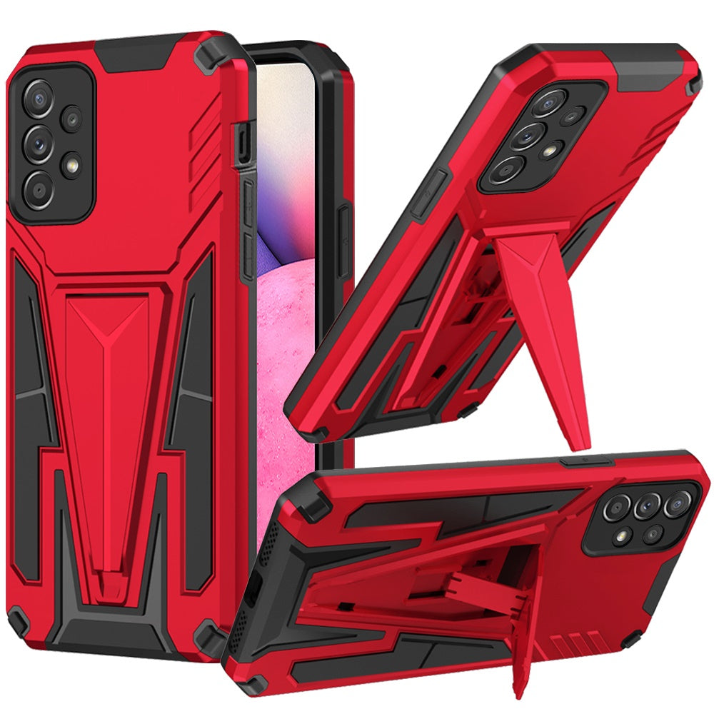 For Samsung Galaxy A33 5G Heavy Duty Protection Hybrid Built-in Kickstand Rugged Shockproof Military Grade Dual Layer Full Body Phone Case Cover