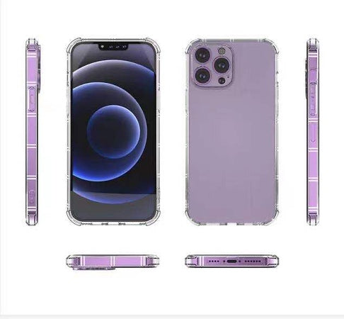 For Apple iPhone 13 Pro (6.1") Transparent Hybrid Shatterproof Design Thick Soft TPU Slim Fit Drop Protection Cushion Bumper Clear Phone Case Cover