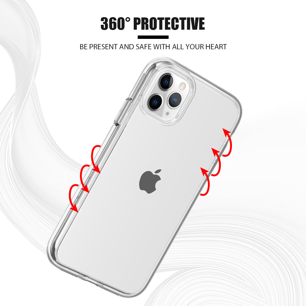 For Apple iPhone 14 Plus (6.7") Clear Transparency Thick Hybrid Hard PC Shell & TPU Shock-Absorption Phone Case Cover