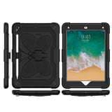 Case for Apple iPad Air 4 / iPad Air 5 / iPad Pro (11 inch) Butterfly Wings Kickstand 3in1 Tough Hybrid with Pencil Holder Heavy Duty Rugged Shockproof Full Protective Black Tablet Cover
