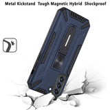 For Samsung Galaxy S21 FE /Fan Edition Hybrid Military Grade Tough Magnetic Rugged with Built-in Hidden Kickstand Shockproof Hard  Phone Case Cover