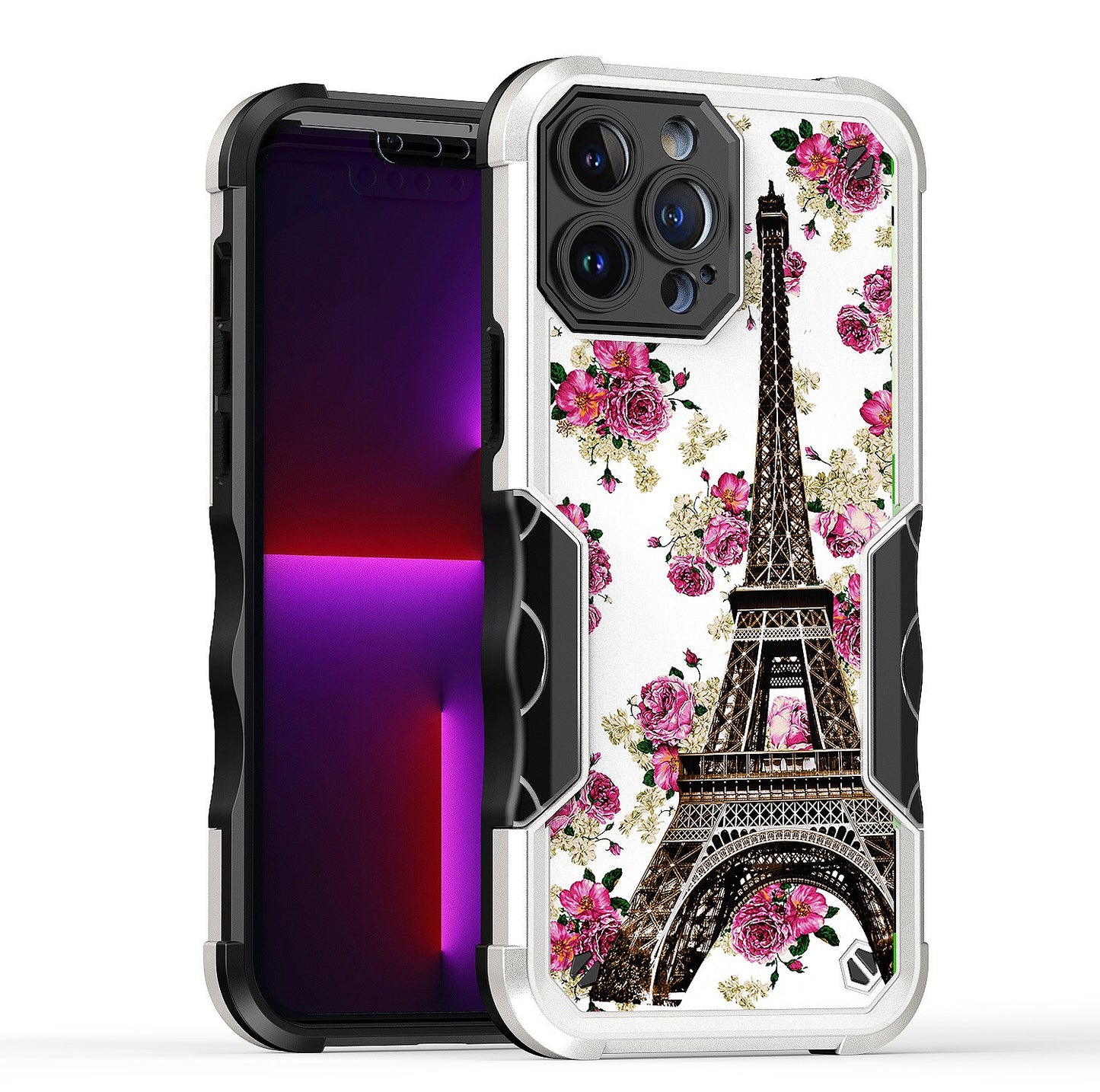 For Apple iPhone 13 Pro Max (6.7") Fashion Design Tough Shockproof Hybrid Stylish Pattern Heavy Duty TPU Phone Case Cover
