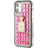 For Apple iPhone XR Fashion Luxury 3D Bling Diamonds Rhinestone Jeweled Ornament Shiny Crystal Hybrid Hard  Phone Case Cover