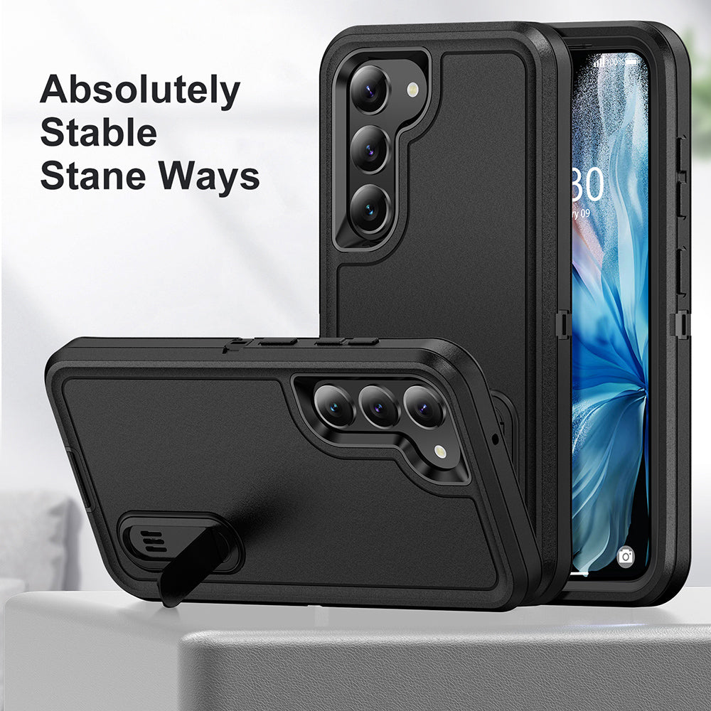 For Samsung Galaxy S23 /Plus /Ultra Hybrid Ultra Protective Hybrid Armor 3 in 1 Shockproof with Kickstand Heavy Duty Rugged Phone Case Cover
