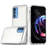 For Motorola Edge 20 Pro Colored Shockproof Transparent Hard PC + Rubber TPU Hybrid Bumper Shell Ultra Thin Slim Protective  Phone Case Cover