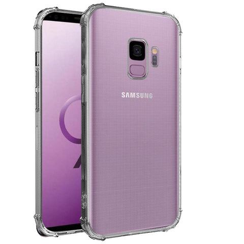 For Samsung Galaxy S9 Hybrid Transparent Thick Pure TPU Rubber Silicone 4 Corners Gel Shockproof Protective Slim Back Clear Phone Case Cover