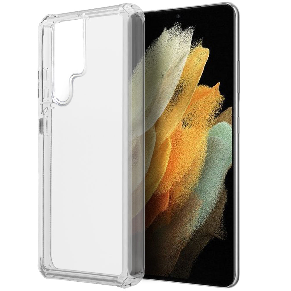 For Samsung Galaxy S23 /Plus /Ultra Air Armor Designed Transparent Hybrid Shock-Absorbing Corners Soft TPU + Hard Frame Phone Case Cover