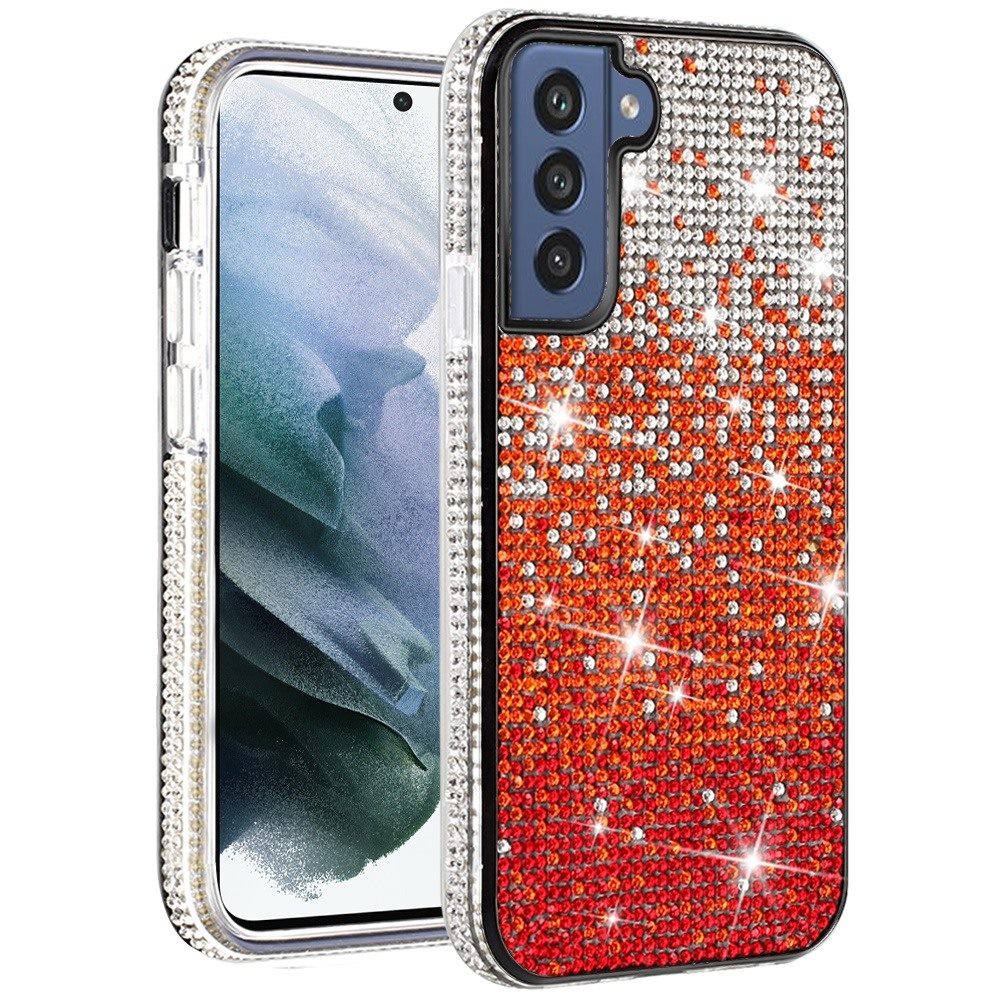 For Samsung Galaxy S22 /Plus Ultra Glitter Bling Thin TPU Sparkle Diamonds Rhinestone Shiny Full Cover Fashion Crystal Stones Back Phone Case Cover