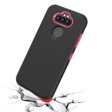 For LG K31 /Aristo 5/Fortune 3/Tribute Monarch / Phoenix 5 Dual Layer Hybrid Armor Rubber TPU Hard PC Shockproof Slim Black / Red Phone Case Cover