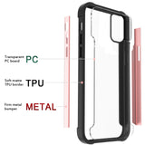 For Samsung Galaxy A71 5G Hybrid Aluminum Alloy Metal Clear Transparent Back Hard PC TPU Bumper Frame Armor Shockproof Rose Gold Phone Case Cover