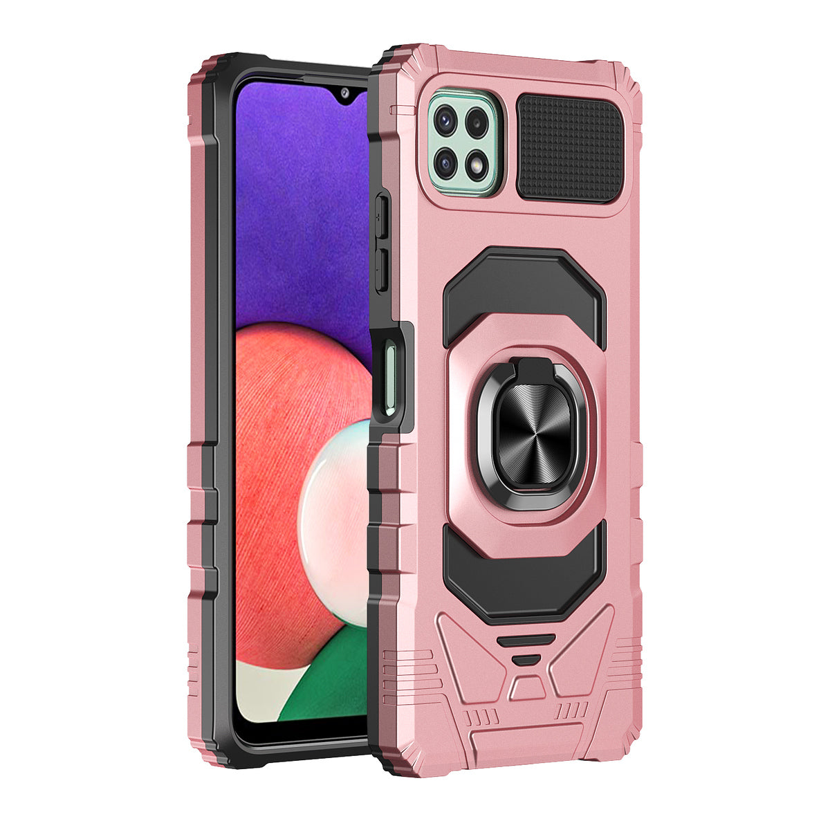 For Samsung Galaxy A33 5G Hybrid Dual Layer with Rotate Magnetic Ring Stand Holder Kickstand, Rugged Shockproof Protective Phone Case Cover