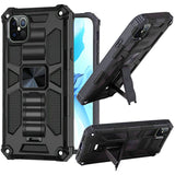 For Apple iPhone 12 Pro Max (6.7") Heavy Duty Stand Hybrid [Military Grade] Rugged with Built-in Kickstand Fit Magnetic Car Mount  Phone Case Cover