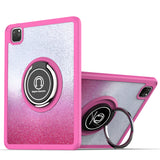 Case for Samsung Galaxy Tab A7 (10.4 inch) Bling Diamond Hybrid with Ring Magnetic Stand Holder Kickstand Bumper Drop proof Pink Tablet Cover