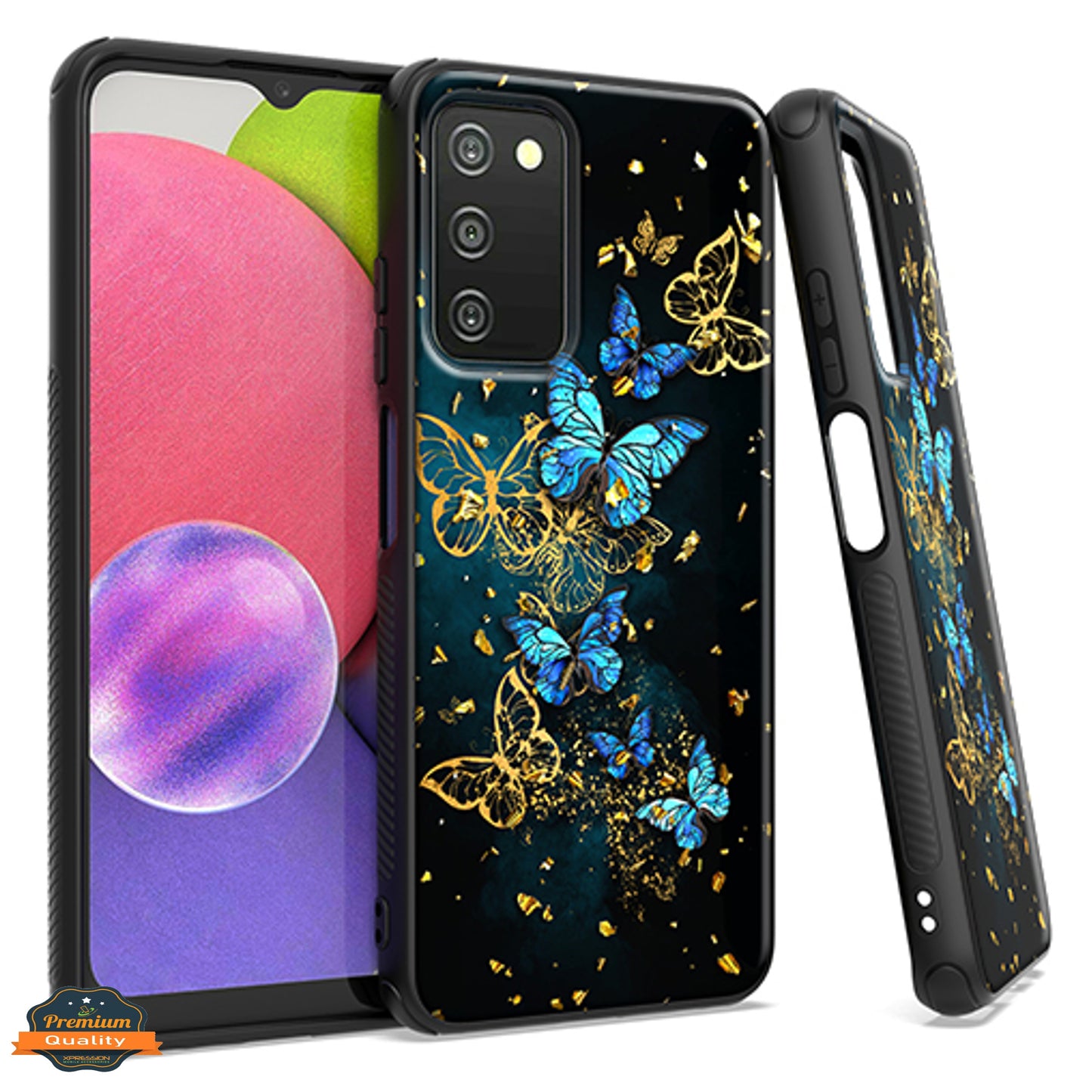 For Samsung Galaxy A33 5G Marble Fashion Stone Stylish Flake Glitter Bling Hybrid Slim Glossy TPU Rubber Hard Protection Phone Case Cover
