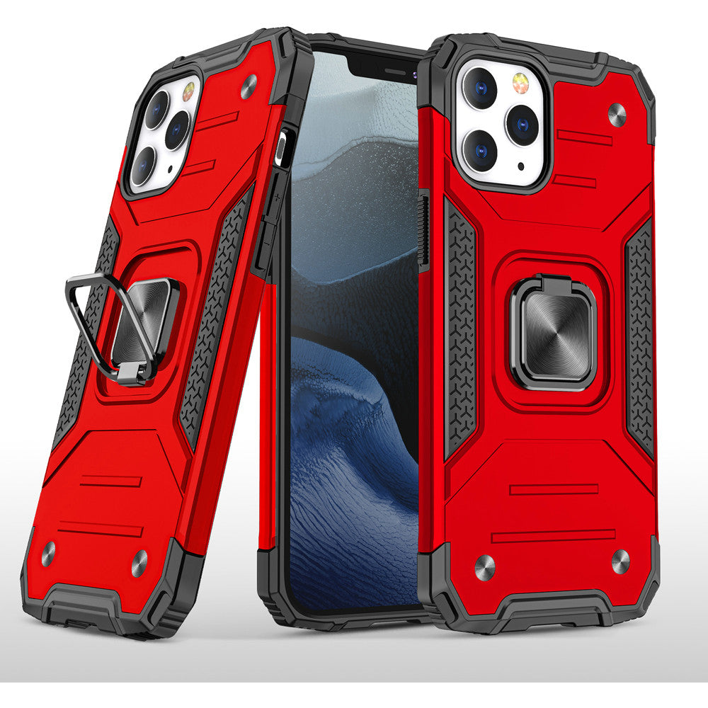 For Samsung Galaxy Z Fold 4 Armor Hybrid with Ring Holder Kickstand Shockproof TPU Heavy-Duty Rugged Dual Layer Phone Case Cover
