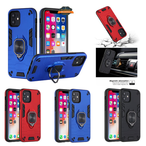 For Samsung Galaxy S21 FE /Fan Edition Hybrid Rotating Ring Kickstand Magnetic Heavy Duty Shockproof Bumper Hard PC Back Slim  Phone Case Cover