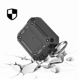 For Apple AirPods 2 & 1 Sturdy Shockproof Protective Hybrid Durable Armor with Wireless Charging, Carabiner Keychain Case Cover