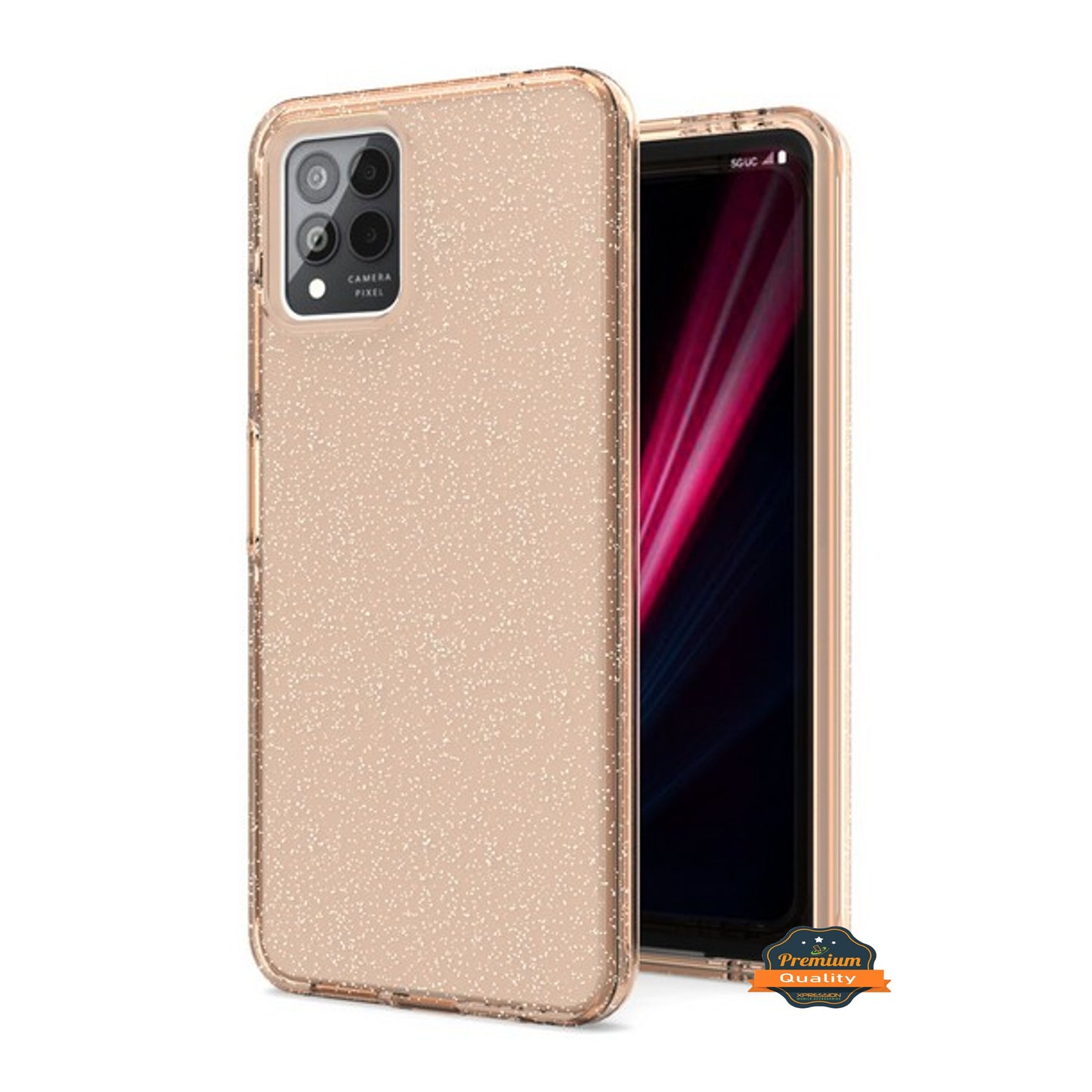 For T-Mobile Revvl 6 Pro 5G /Revvl 6 5G Glitter Sparkle Bling Shiny Thin Slim Hybrid Shockproof Rubber Silicone TPU Phone Case Cover