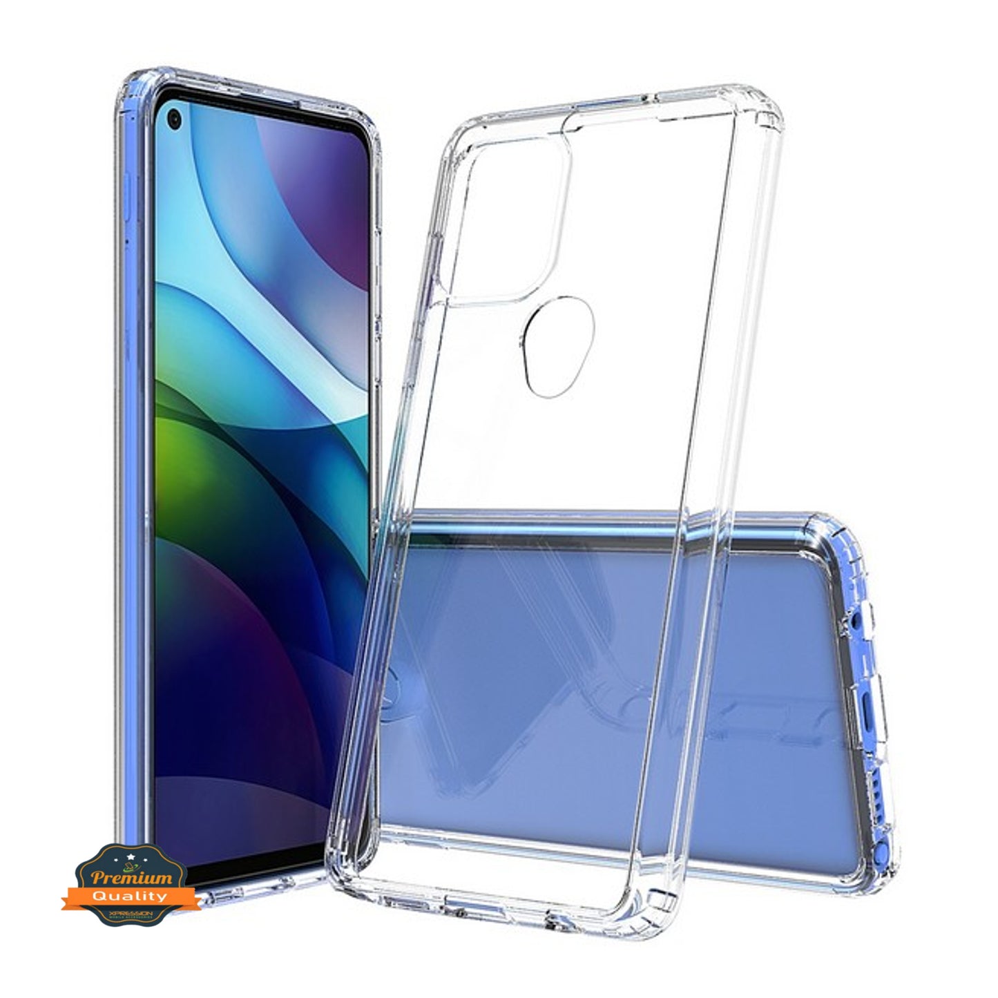 For Motorola Moto G Stylus 5G 2021 Crystal Clear Back Panel + TPU Bumper Hybrid Thin Slim Hard Shockproof Defender Anti-Drop Crystal Phone Case Cover