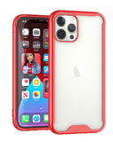 For Apple iPhone 12 Pro Max (6.7") Colored Shockproof Transparent Hard PC + Rubber TPU Hybrid Bumper Shell Thin Slim Protective  Phone Case Cover